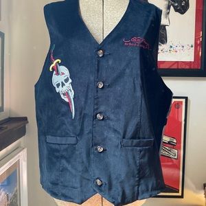 Ed Hardy Embellished Black Vest XXL